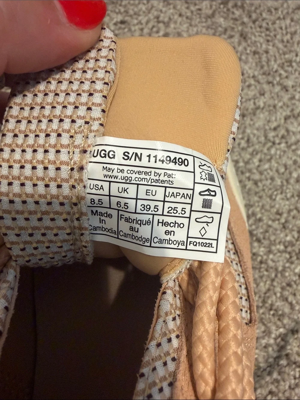 UGG Women's Peach and Cream Platform Sneakers
